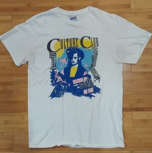 Culture Club Boy George Tour T-Shirt With Back Print Size Small/Extra Small